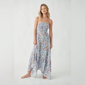 Free People Light Blue Floral Maxi Dress